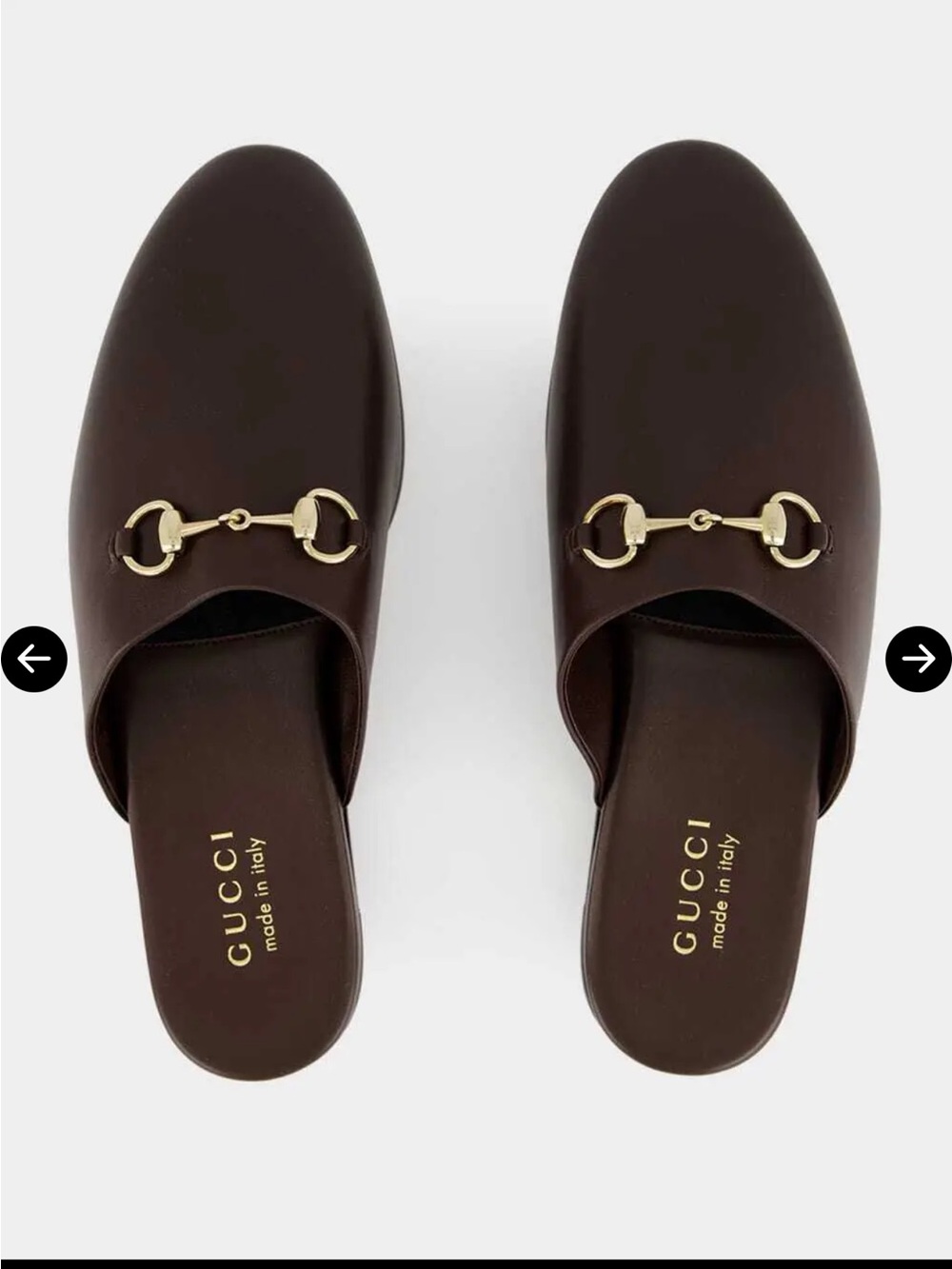 Gucci Horsebit Leather Mules